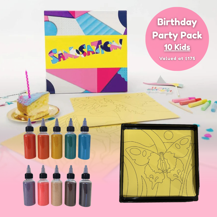Sand Art Birthday Party Pack - 10 Kids