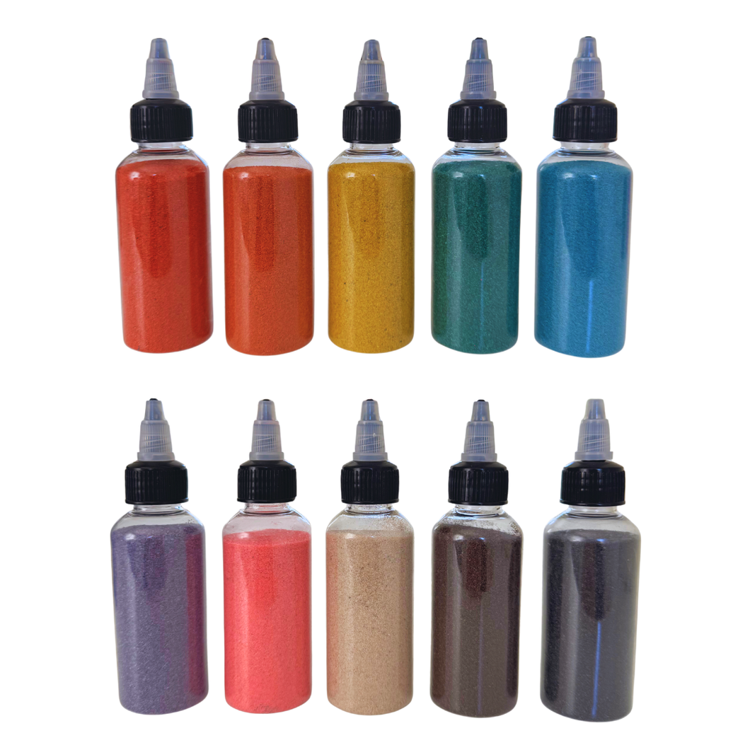 Sand Squeeze Bottle Set 300ml - 10 Colours