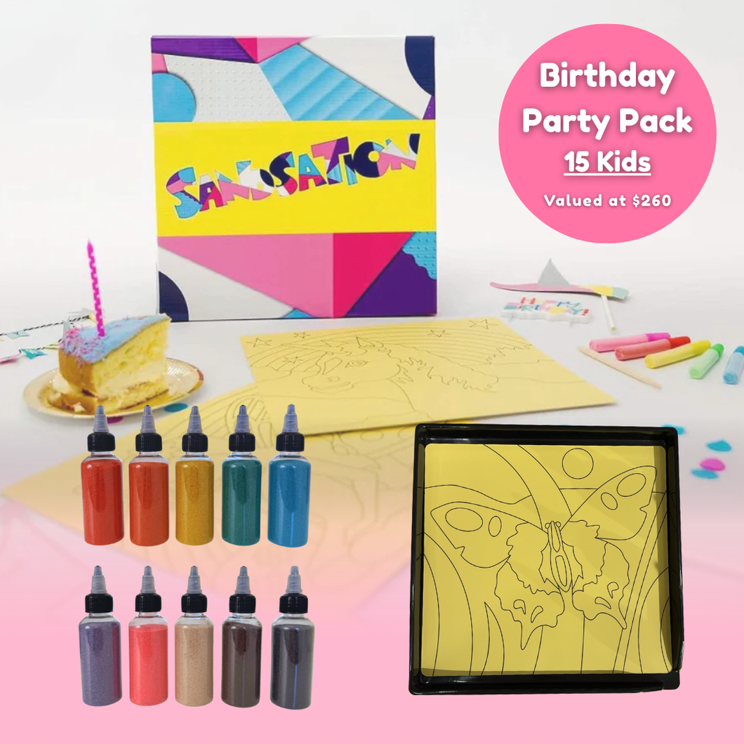 Sand Art Birthday Party Pack - 15 Kids
